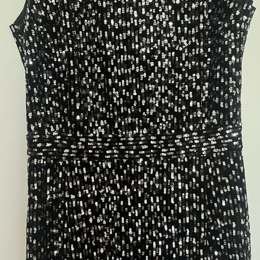 Sezane Black and Silver Sequin Jumpsuit NWT - Picture 5 of 9